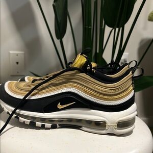 Nike Air Max 97 Metallic Gold and Black (Gently worn, without box)